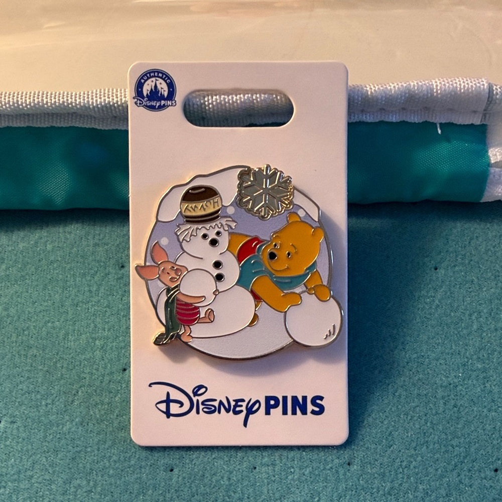 Authentic Disney Winnie the Pooh and Piglet Snowman Pin